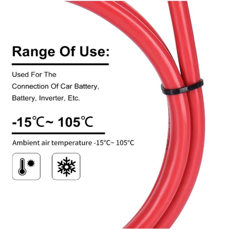 VILASTING Battery Inverter Cable Set with Terminals 8/6AWG Stranded Copper Cord Solar Power Connection Wire with Lug - Image 5