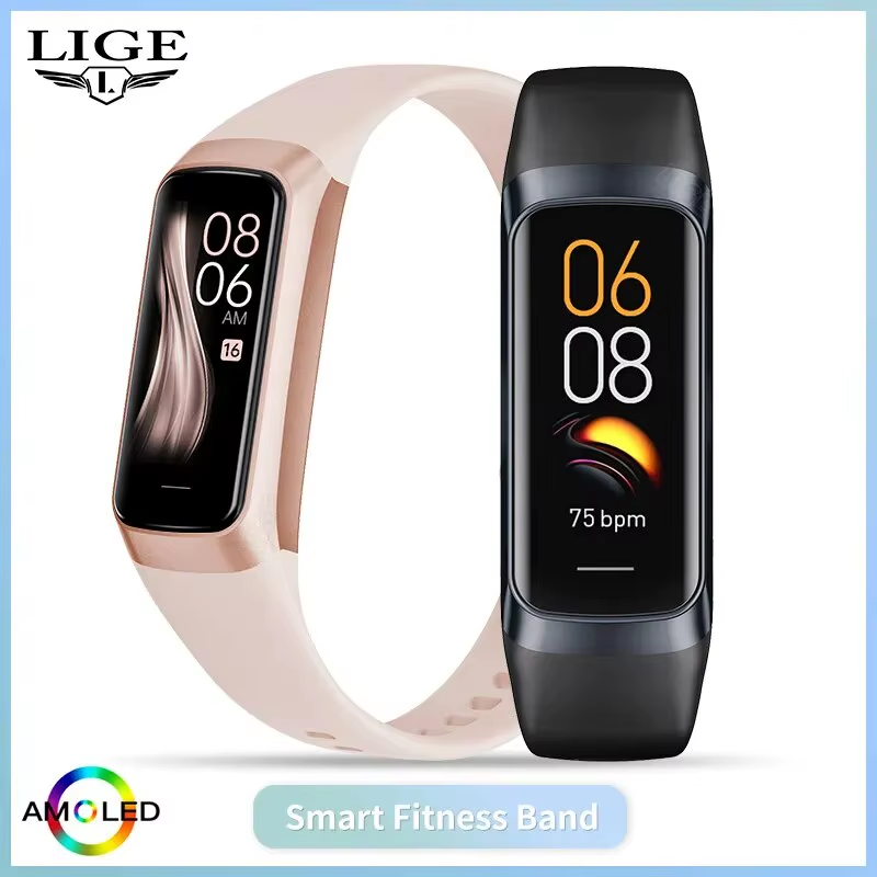 Amoled Smart Watch Men 2023 Smart Band Women Heart Rate Blood Smartwartch Waterproof Smart Bracelet Sport Fitness Tracker - Image 2