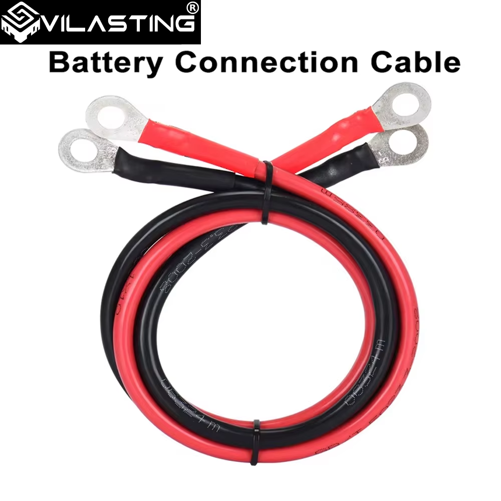 VILASTING Battery Inverter Cable Set with Terminals 8/6AWG Stranded Copper Cord Solar Power Connection Wire with Lug - Image 2