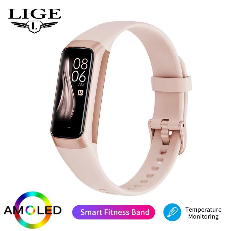 Amoled Smart Watch Men Smart Band Women Heart Rate Blood Smartwartch Waterproof Smart Bracelet Sport Fitness Tracker 2026